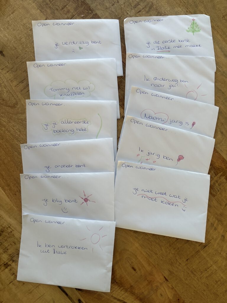 enveloppes met tekst