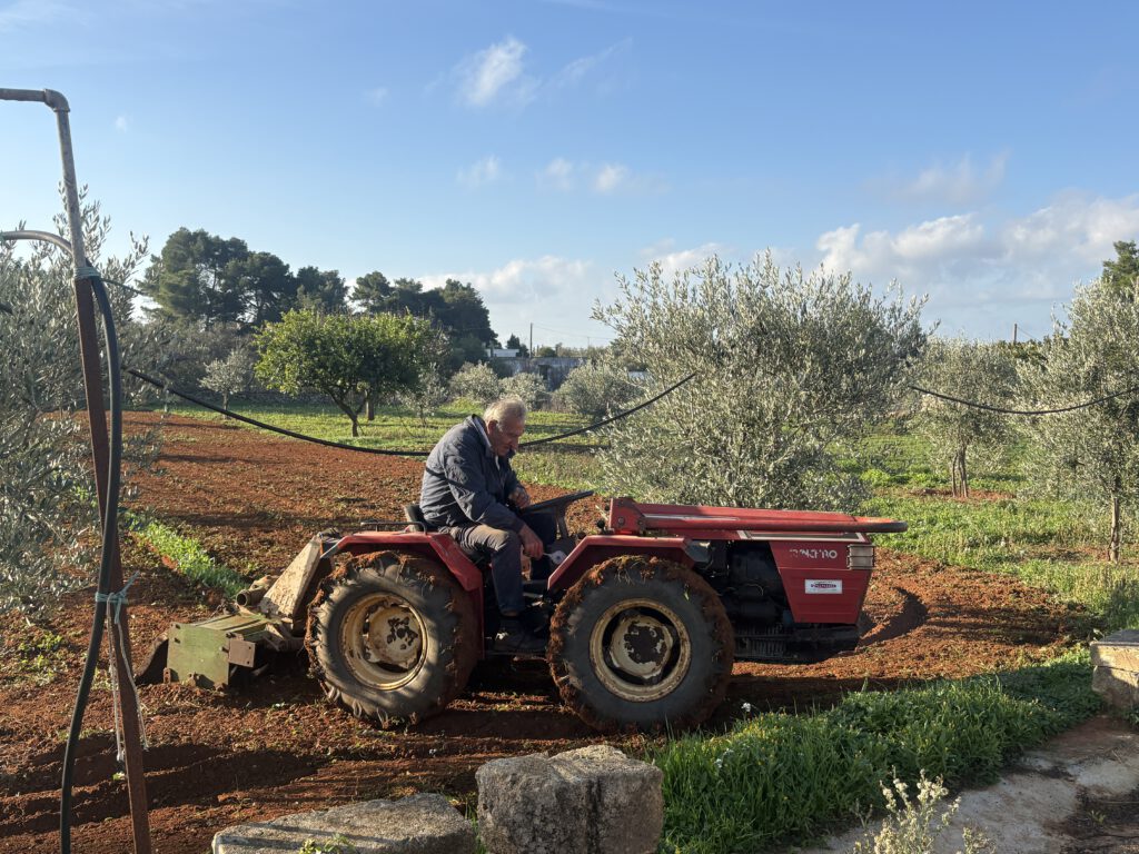Buurman Toto op  de tractor